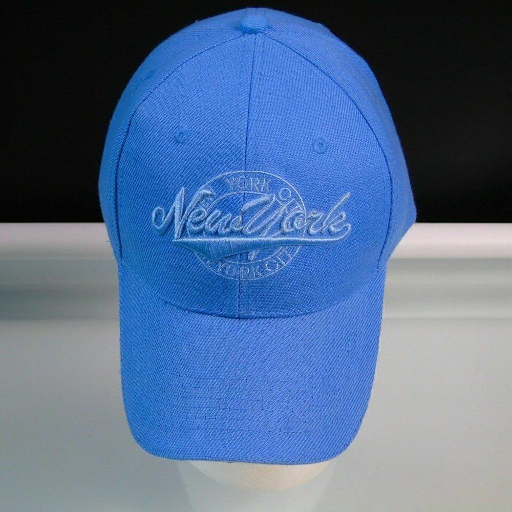 New York City Baseball Cap Blue Wool Embroidered